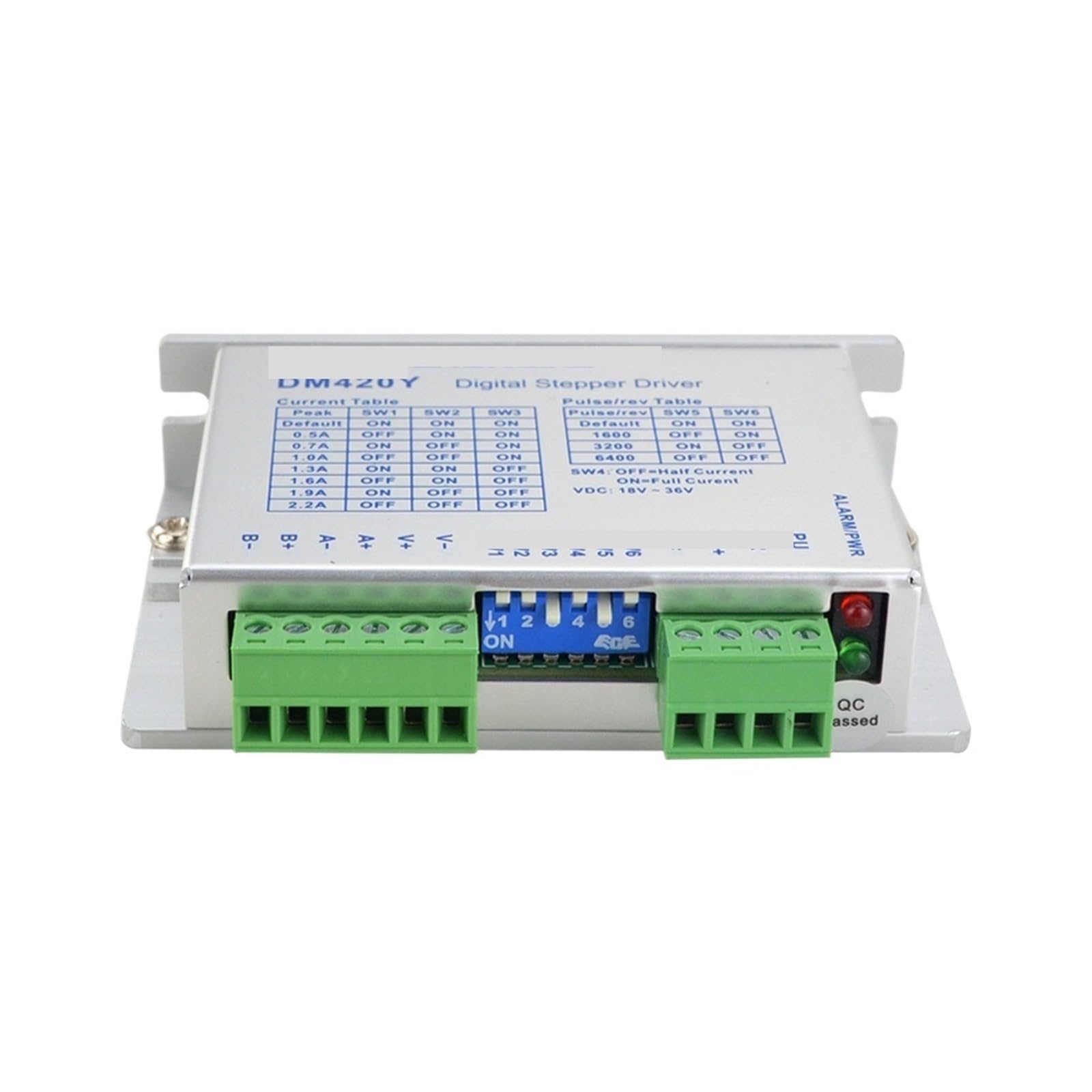 Controlador de motor paso a paso digital, DM420Y 0.3-2.2A 18V-36VDC Controlador de motor paso a paso de 2 fases for controlador paso a paso nema 17/23