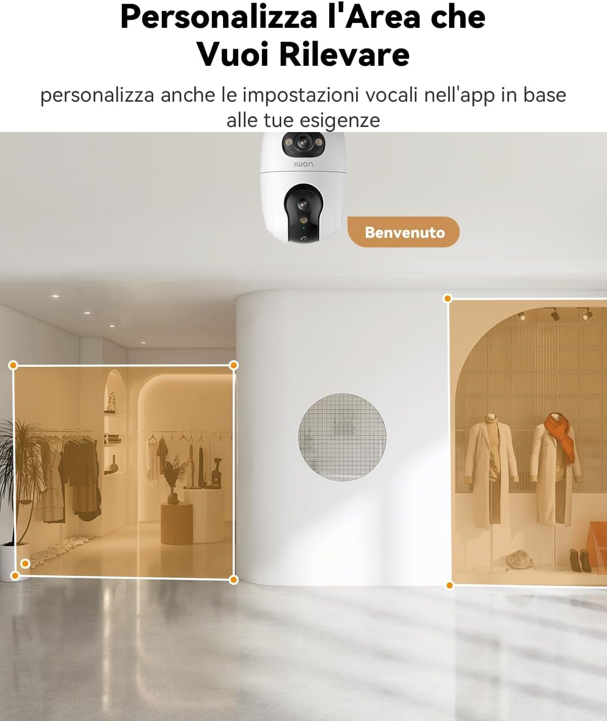 Telecamera A1 Dual 6MP 3K(3MP+3MP) WiFi 6 - Doppio Obiettivo, 360°PTZ Videocamera Sorveglianza con One-Touch Chiamata, Rilevamento AI Umano/Animali, Visione Notturna a Colori - IPC-S20EP-6M0S-EU