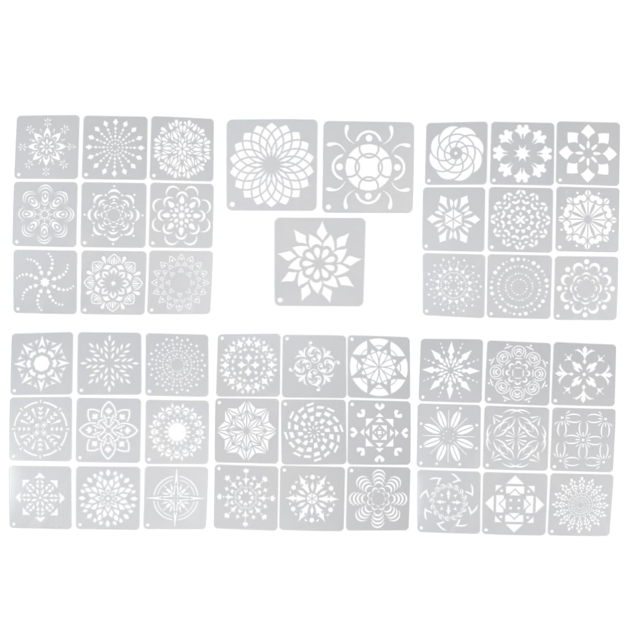 Pochoirs de peinture mandala réutilisables pour réussir vos tracés DIY sur mur