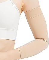 LIKAWEN Women's Compression Lymphedema Arm Sleeves 20-30 mmHg - Full Arm Support for Swelling Relief & Circulation