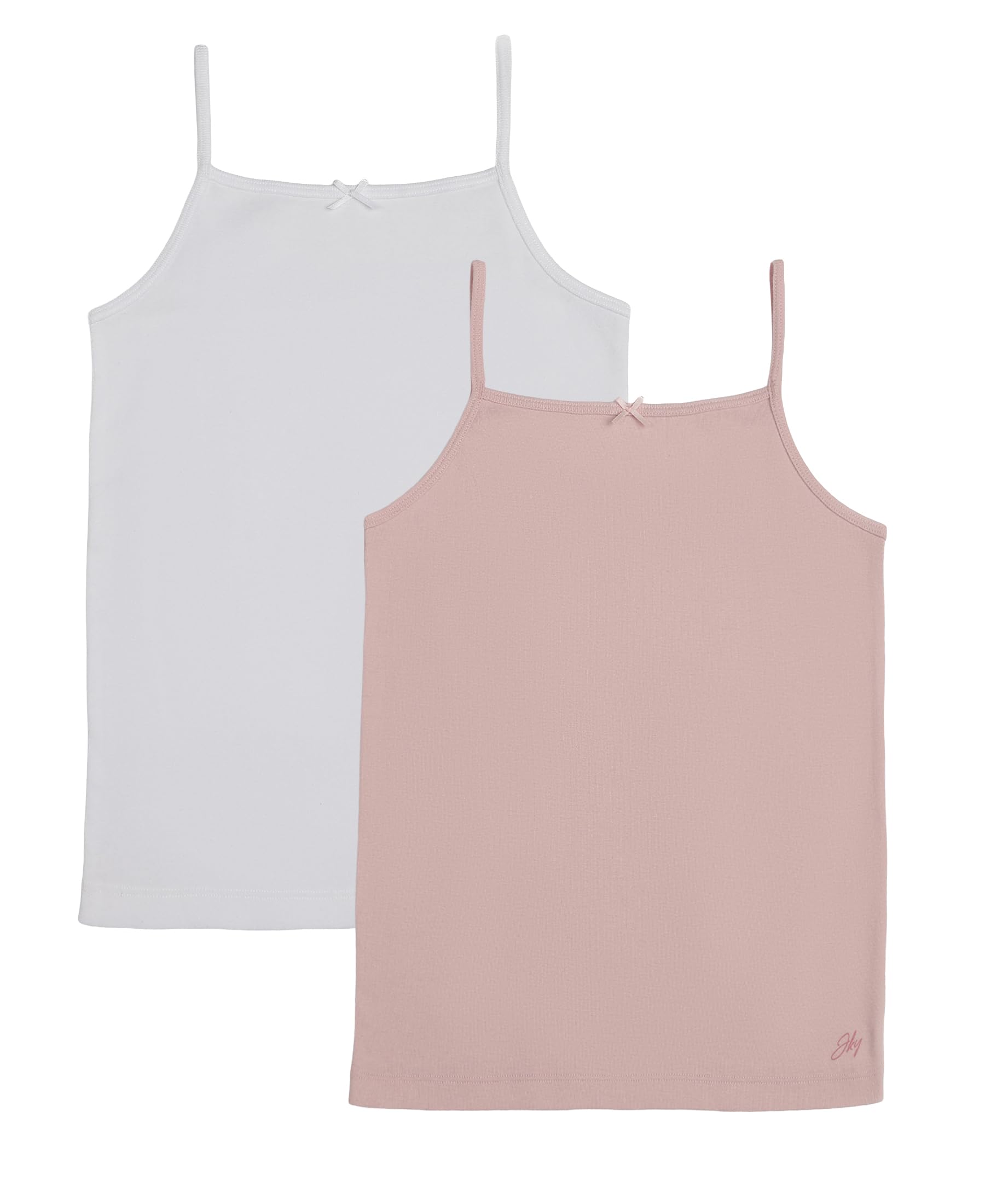 jockey SG04 Girl's Super Combed Cotton Rib Fabric Camisole with Regular Straps (Pack of 2)-picture-43