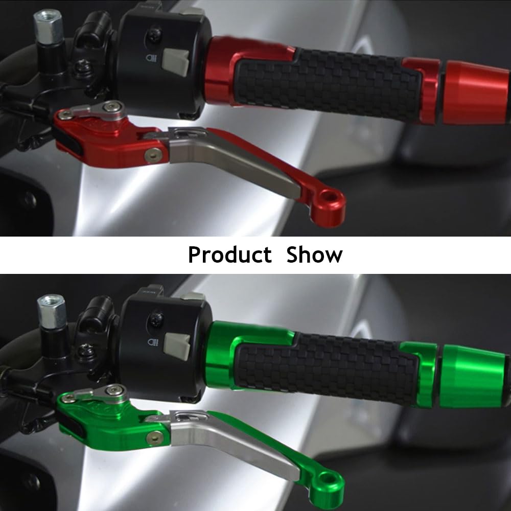 22mm Moto Manubrio Contrappesi Universal per Z900 Z750 Z650 Z400 Z800 Z1000 Ninja 250 400 650 Vulcan S 650 900 ZX6R ZX10R ER6N -Verde