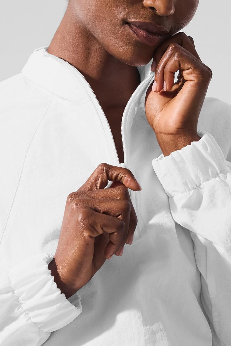 INFITTY Women's Lightweight Jacket Cropped Long Sleeve Workout Tops Quarter Zip Pullover Athletic Shirts - Image 2