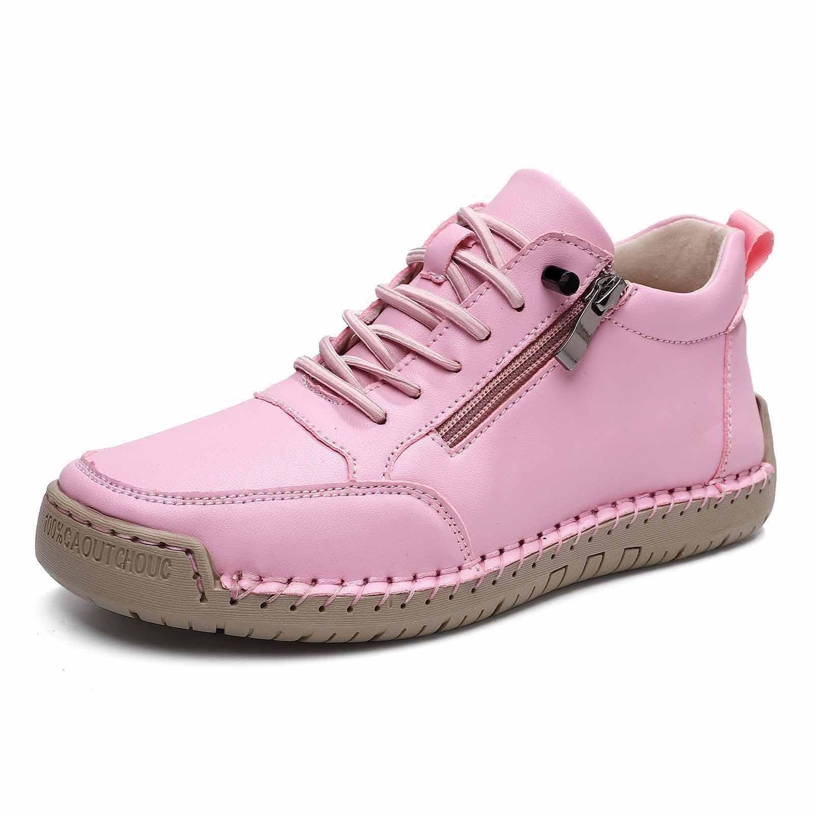 Genérico Zapatos Casuales Unisex Sin Cordones con Cremallera Lateral Cómodos Zapatos para Caminar De Color Sólido A La (48)