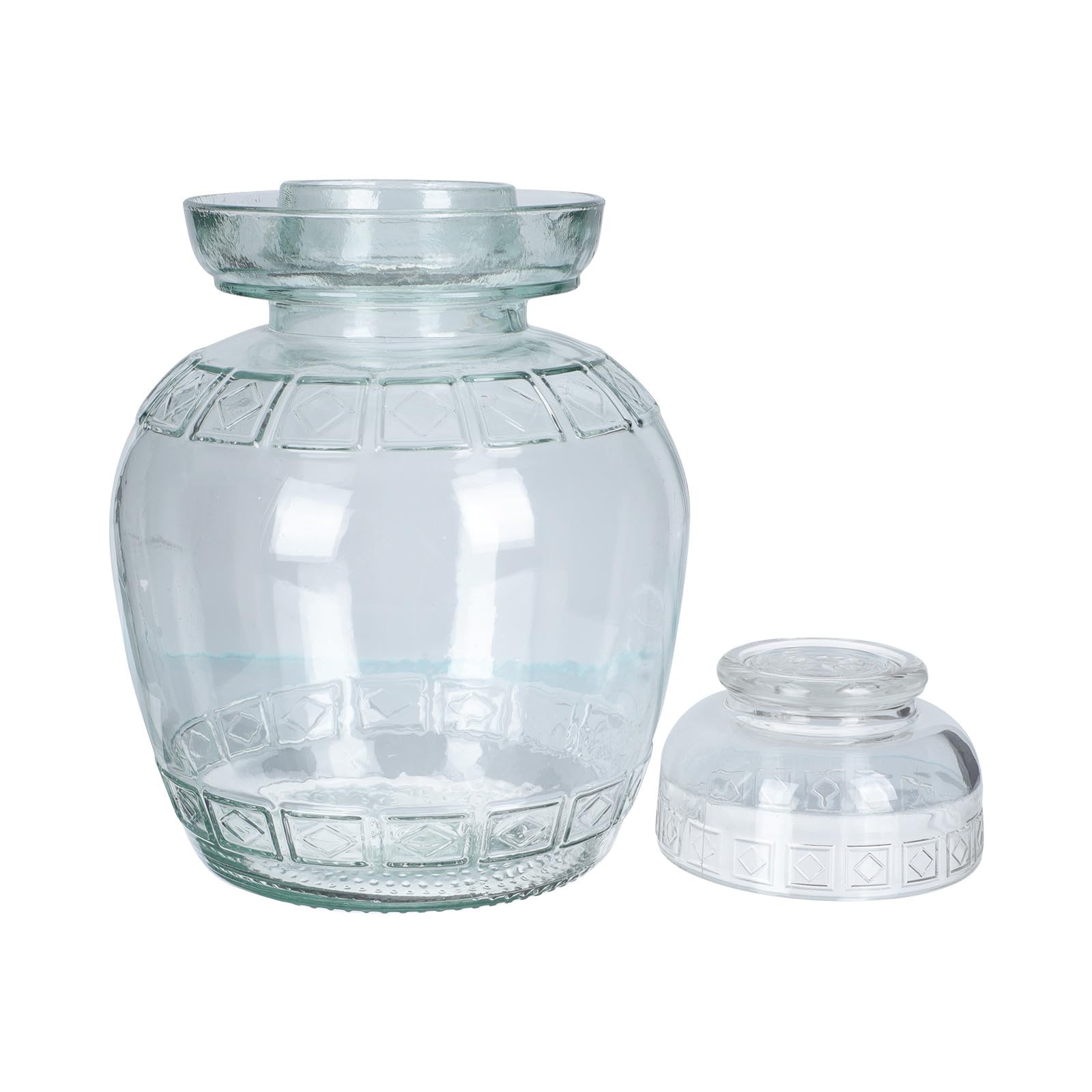 SHINEOFI Glasvorratsglas mit Lebensmittelsiegel 5 Kg Einlegeglas mit Dichtem Verschluss Transparentes Küchenaufbewahrungsgefäß für Gurken Trockenfutter und Snacks