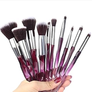 Juego de brochas de maquillaje de cristal púr...
