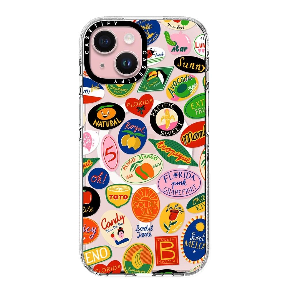 Coque transparente iPhone 15 CASETiFY compatible MagSafe motif fruits - 7