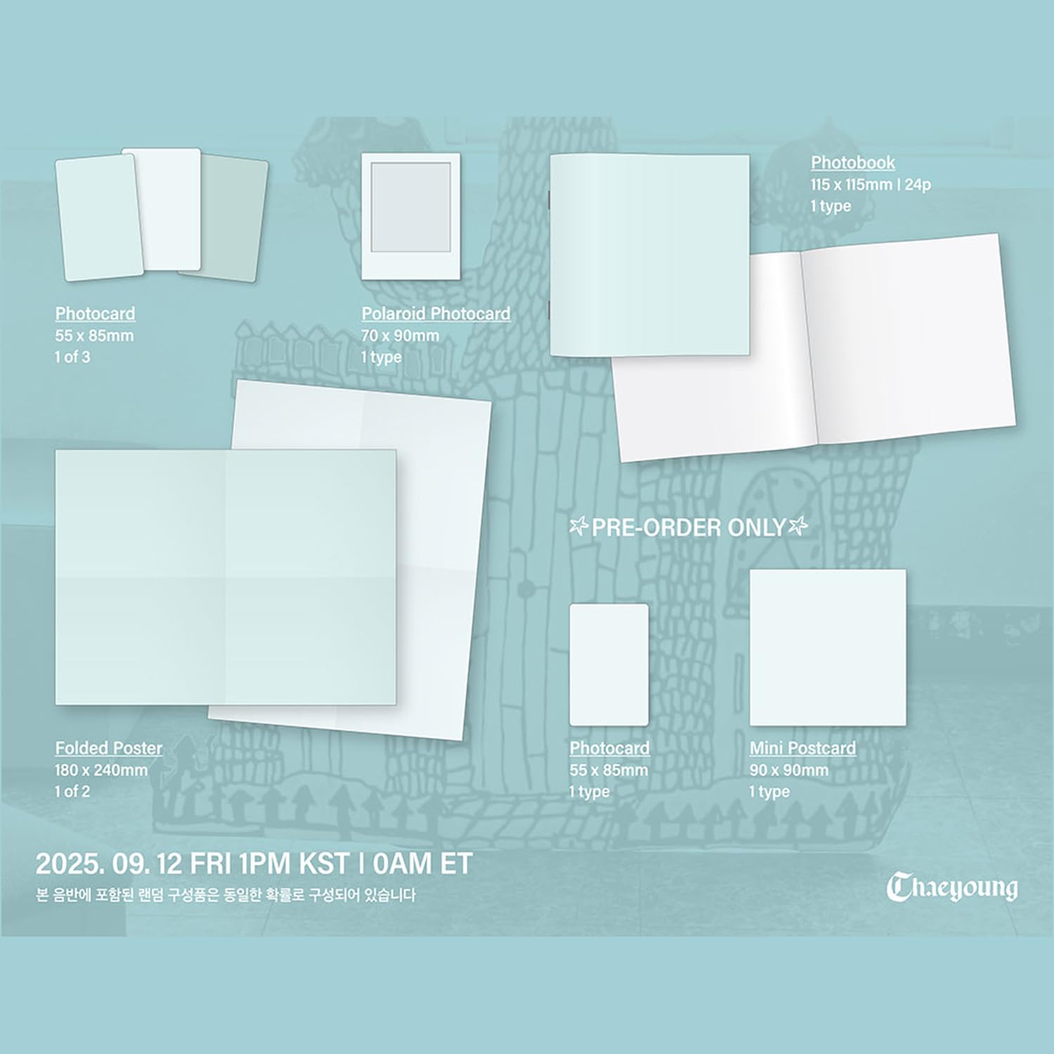 TWICE CHAEYOUNG - The 1st Album [LIL FANTAST vol.1] (Sparkle Ver.) Cover R + Sticker + Photobook + Folded Poster + Gift