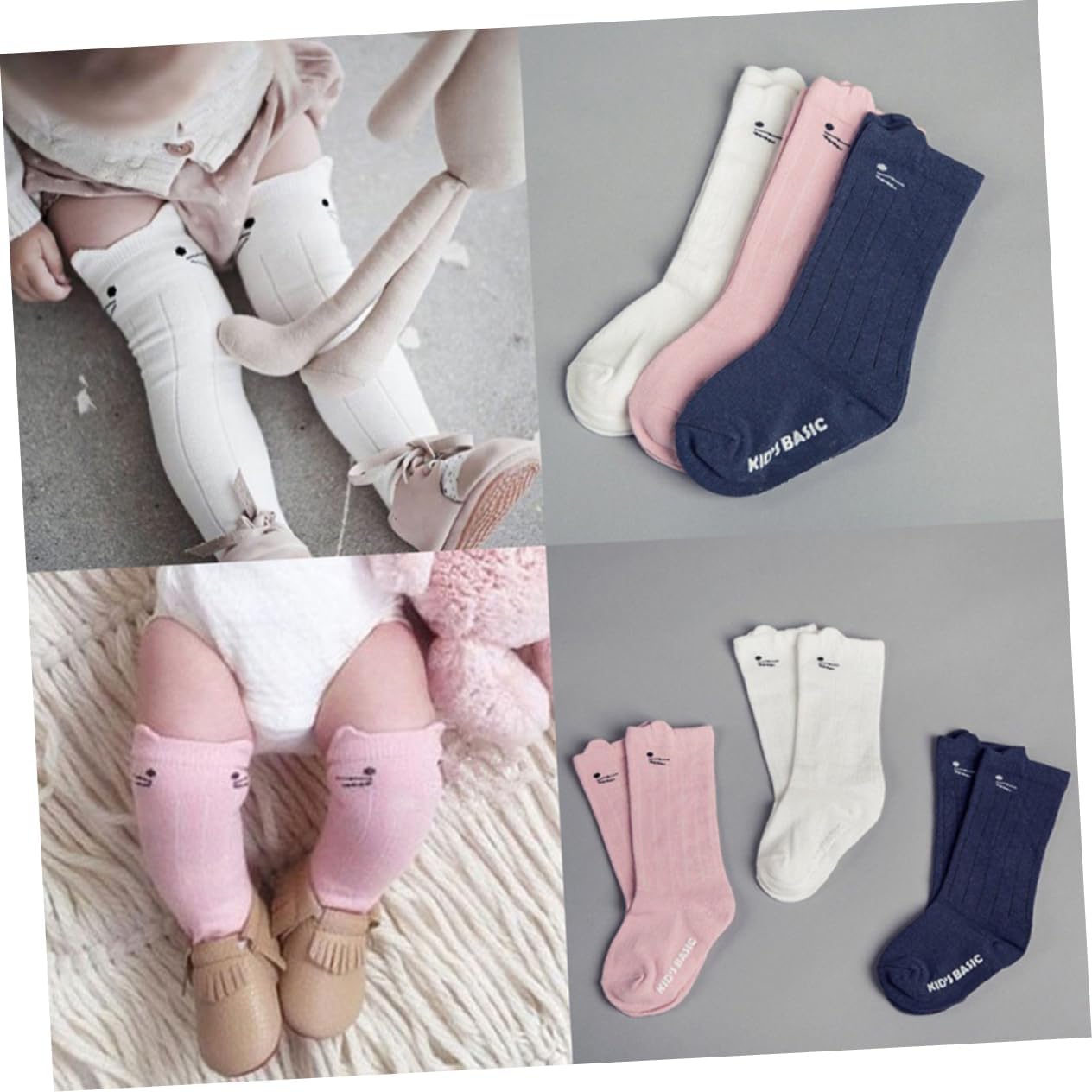 LIFKOME Unisex Cartoon Skid Stockings for Years Old Boys and Girls Design Non- Socks for Seasons for Newborns