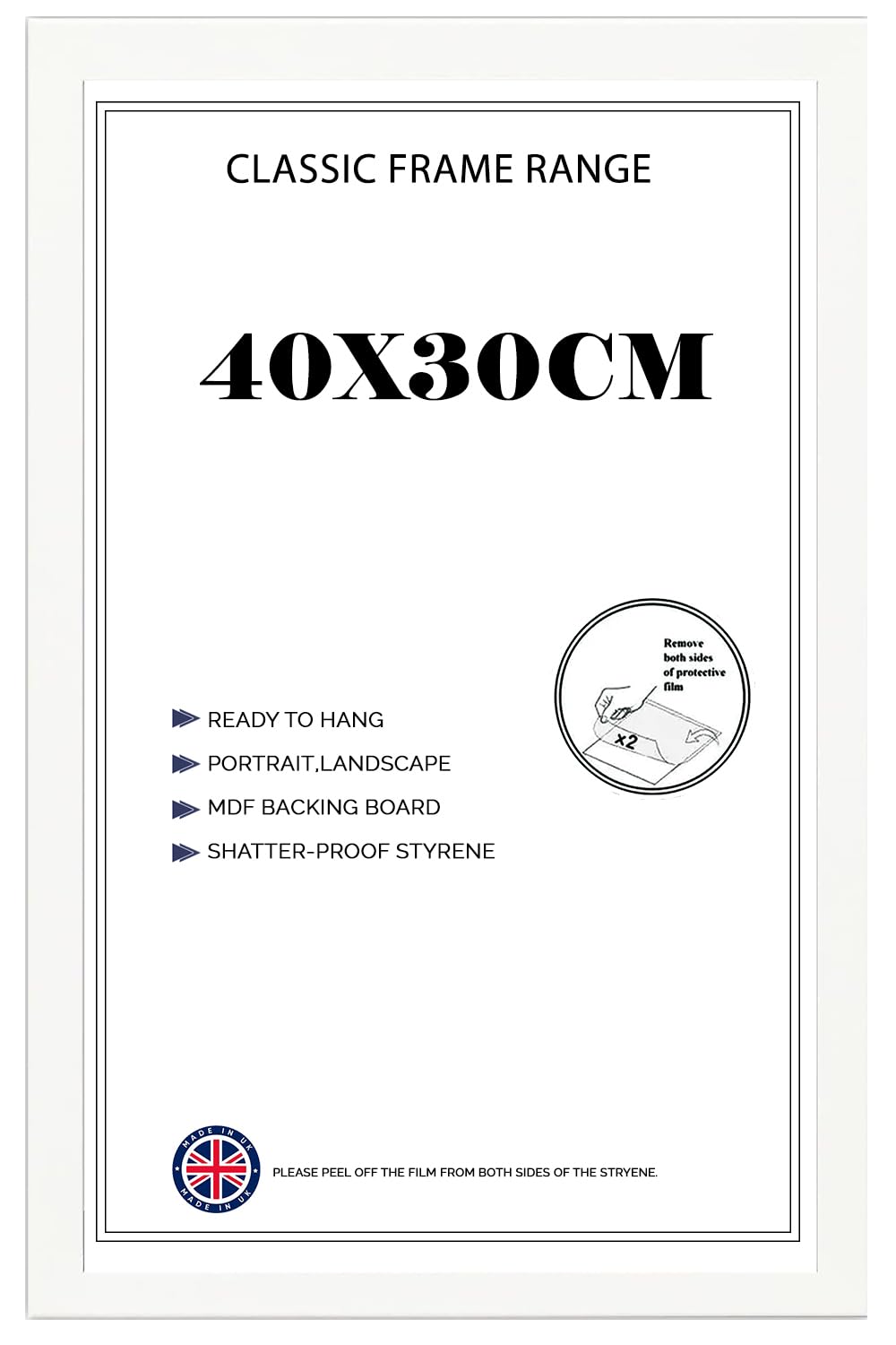 Modern Finish Poster Frame (30 x 40 CM) Jigsaw,Wall Art Print | 300 x 400 mm Decor for Home & Office | Vertical/Horizontal Mdf Wood Hd Front 16X12 Inch [ White ]