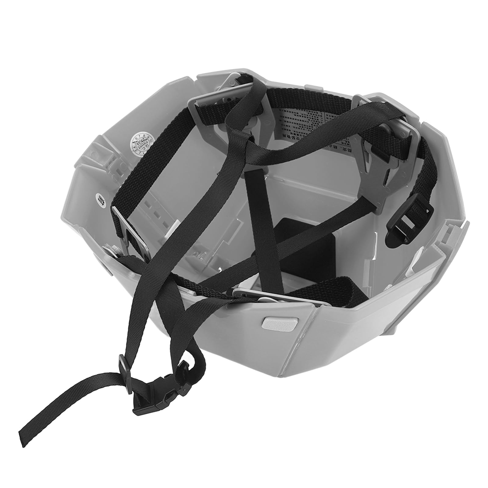 Casco de seguridad plegable de plástico de alta resistencia para el trabajo, deportes, viajes (gris)