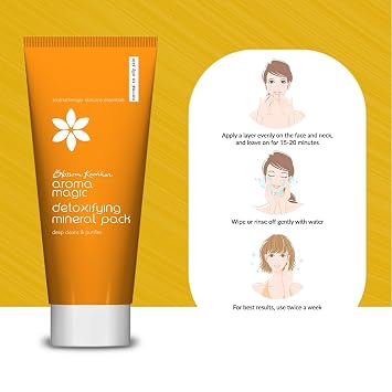 Aroma Magic Detoxifying Face Pack for Normal to Oily Skin | Deep Cleansing Mineral Pack with Sandalwood | Purifies Pores, Enhances Complexion & Repairs Tired Skin | 3.53 Oz (100g)