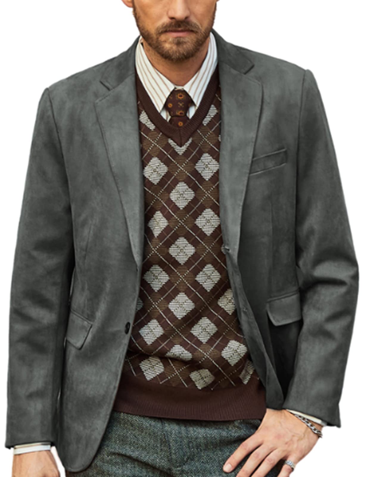 Pj Paul Jones Mens Blazer Jacket Faux Leather Suit Jacket