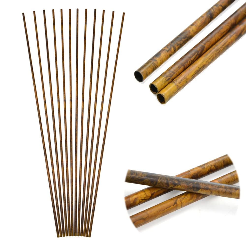 SHARROW Archery 30 Inch Pure Carbon Arrow Shaft ID 6.2 mm Hunting Arrow Shaft Spine 250 300 350 400 450 500 550 600 for DIY Hunting Arrow Raw Bare Shaft for Recurve Bow Compound Bow (Sp550, Camo)