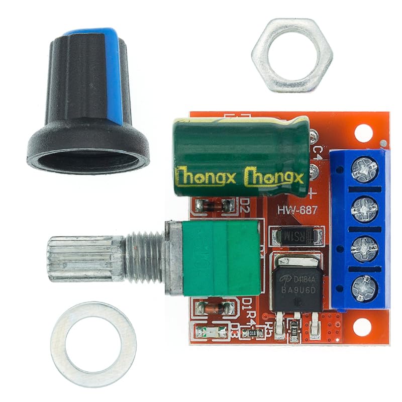 Wiring Connecting Terminals - Mini 5A 90W PWM 12V DC Motor Speed Controller Module DC-DC 4.5V-35V Adjustable Speed Regulator Control Governor Switch 24V