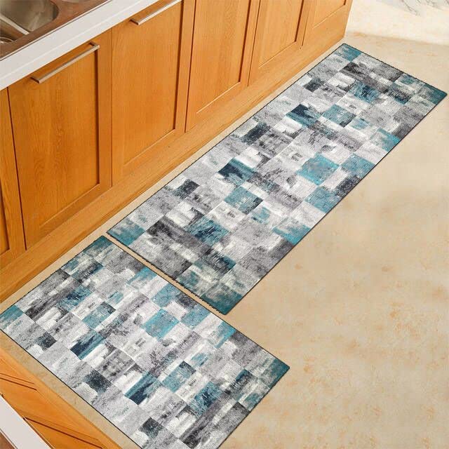 Tapis de couloir moderne et lavable antidérapant de 40 à 100 cm de large
