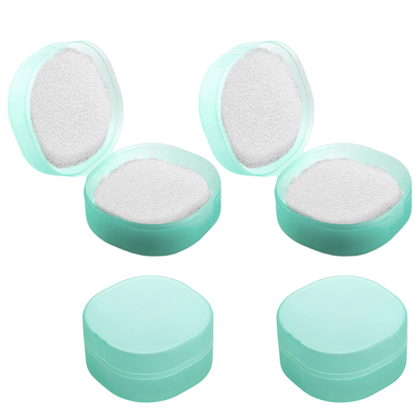 Tsophreniq Compact Square Cosmetic Sturdy Clear Case with Lid for Vanity Countertop & Travel Accessories Dustproof Cosmetic Pad Dispenser