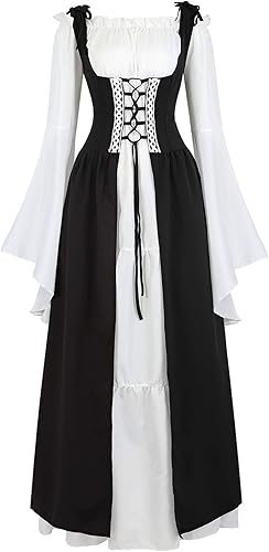 Vestidos renacentistas para mujer, disfraz medieval, irlandés, vestido de baile renacentista de hadas campesinas