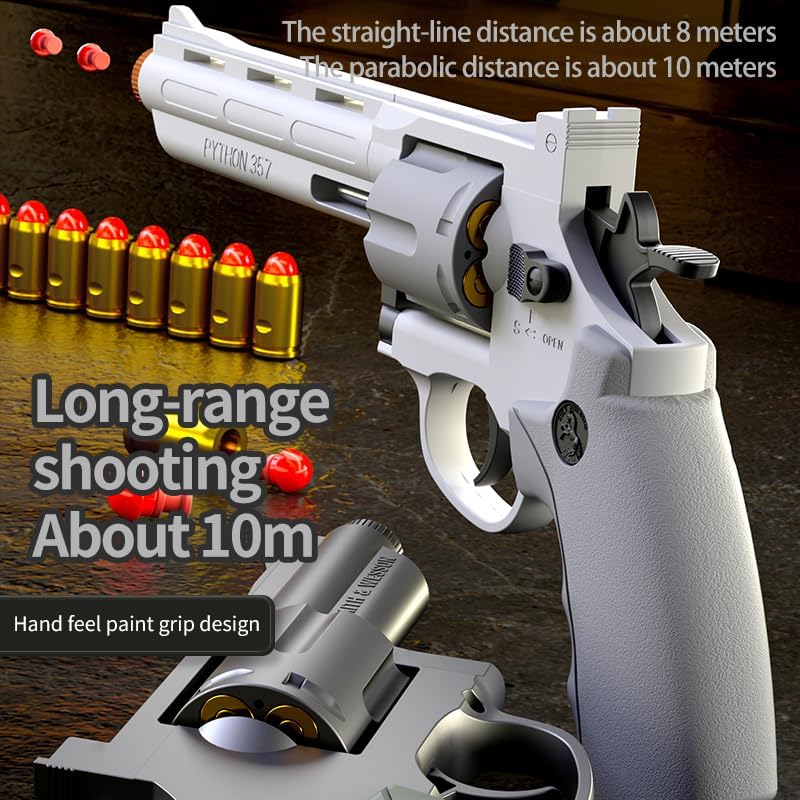 Miniatura 2 de Pistola de juguete Revolver, pistola de dardos de espuma entrelazada, juego de disparos seguro y divertido para niños, juguetes de rompecabezas con