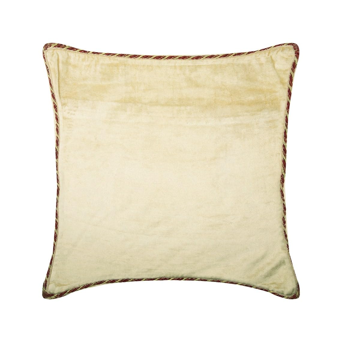 The HomeCentric Pearl Ivory Euro Shams, Pack of 2, 65x65 cm (26"x26") Euro Sham, Solid Color Beaded Cord Euro Shams, Velvet Euro Sham Covers, Solid Contemporary Euro Shams - Pearl Ivory Velvet