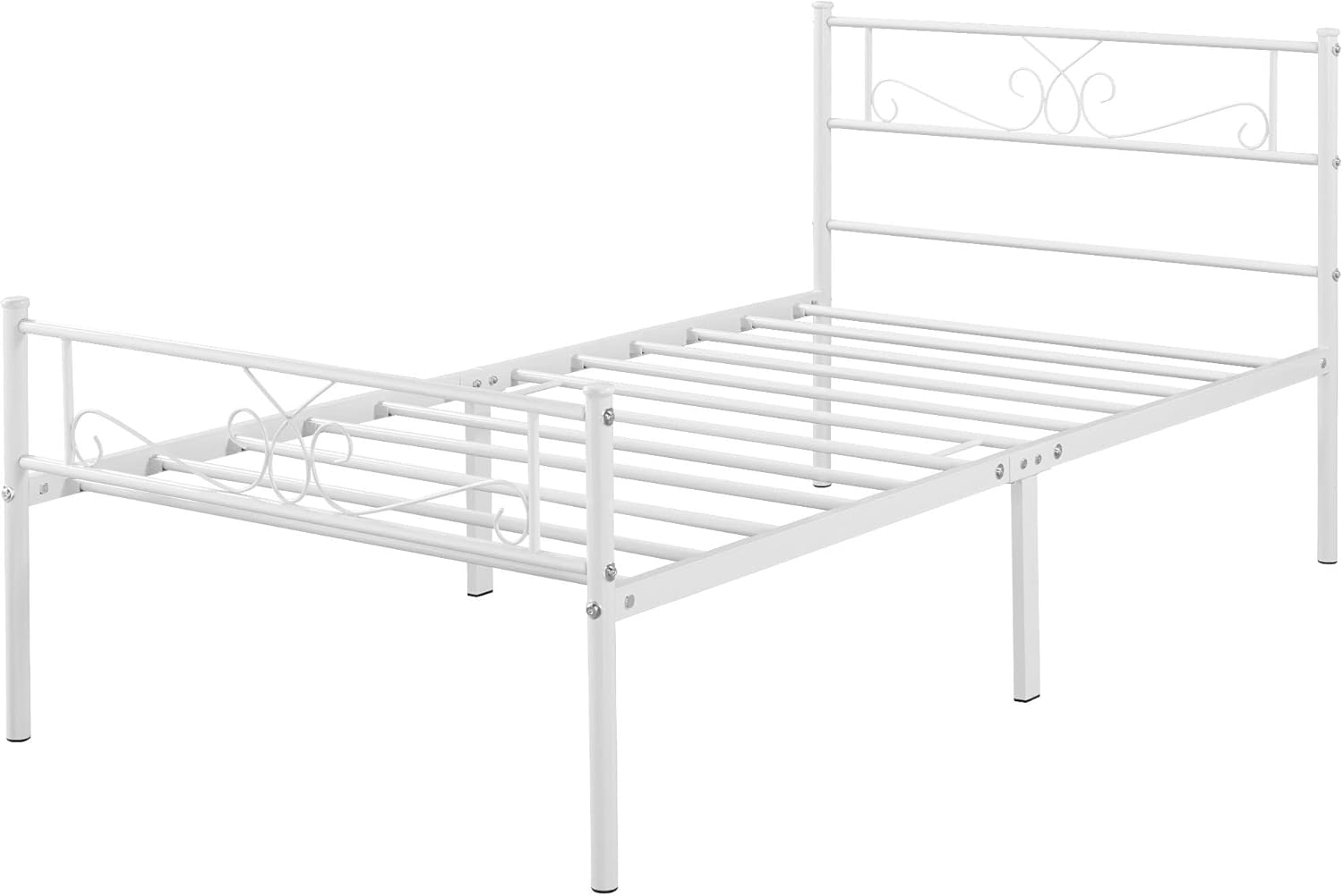 Topeakmart 13 inch Classic Metal Bed Frame with Headboard