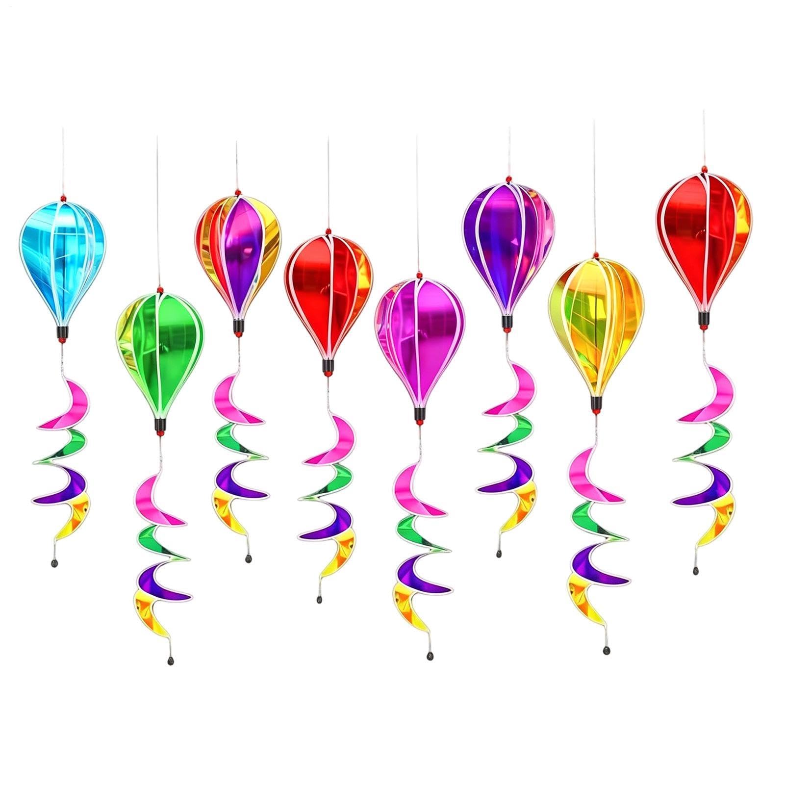 Molinillo de Viento Globo 8 Piezas Dispositivo Ahuyentador Pájaros Colorido