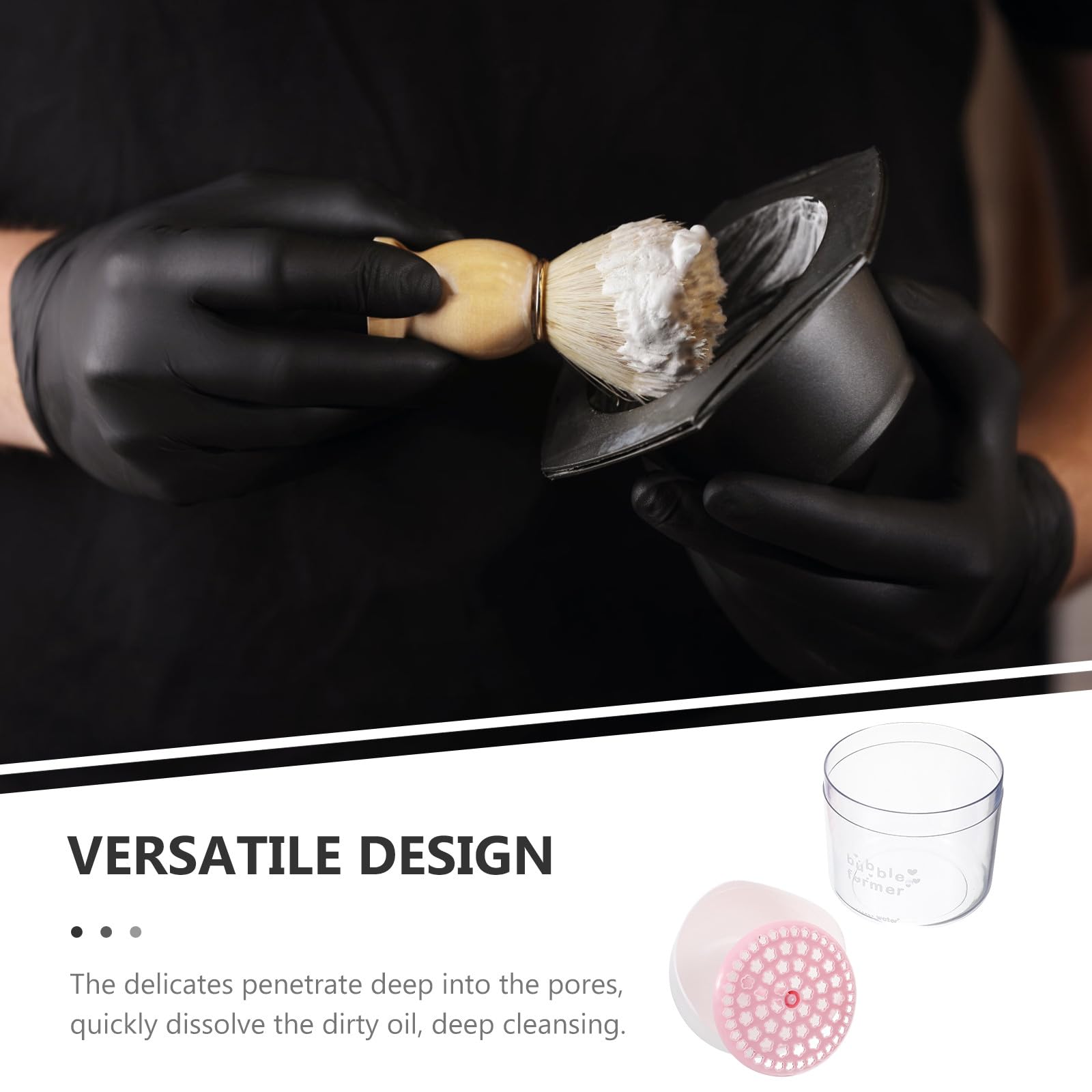 VICASKY Gorgogliatore Trasparente per Detergente Schiumogeno Viso in Plastico, Facile da Usare, Pulizia Profonda, per Viaggi All'aperto