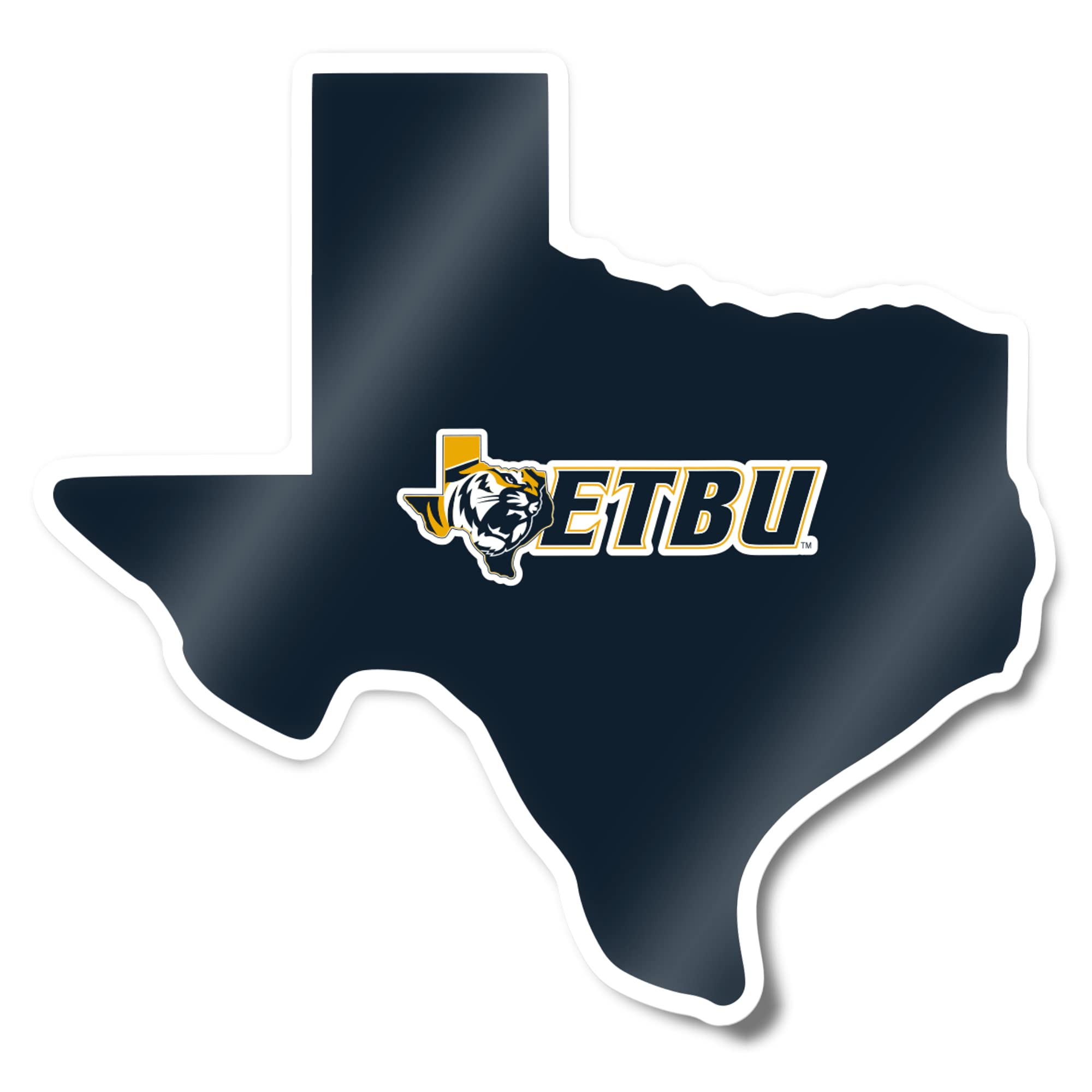 Amazon.com: East Texas Baptist University ETBU Tigers Vinyl Decal Laptop  Water Bottle Car Scrapbook (State Border Sticker) : Sports & Outdoors