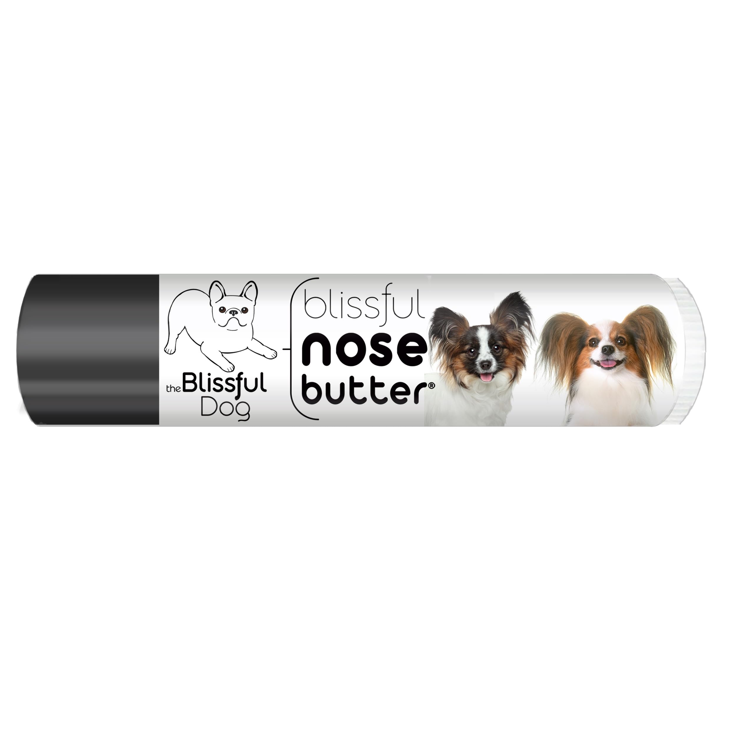 The Blissful Dog Papillon Nose Butter for Dry, Cracked Skin, Lick-Safe Dog Nose Balm with Moisturizing Shea Butter, Almond, Olive, and Essential Oils, Pet Supplies, Uncented, 0.15 oz.
