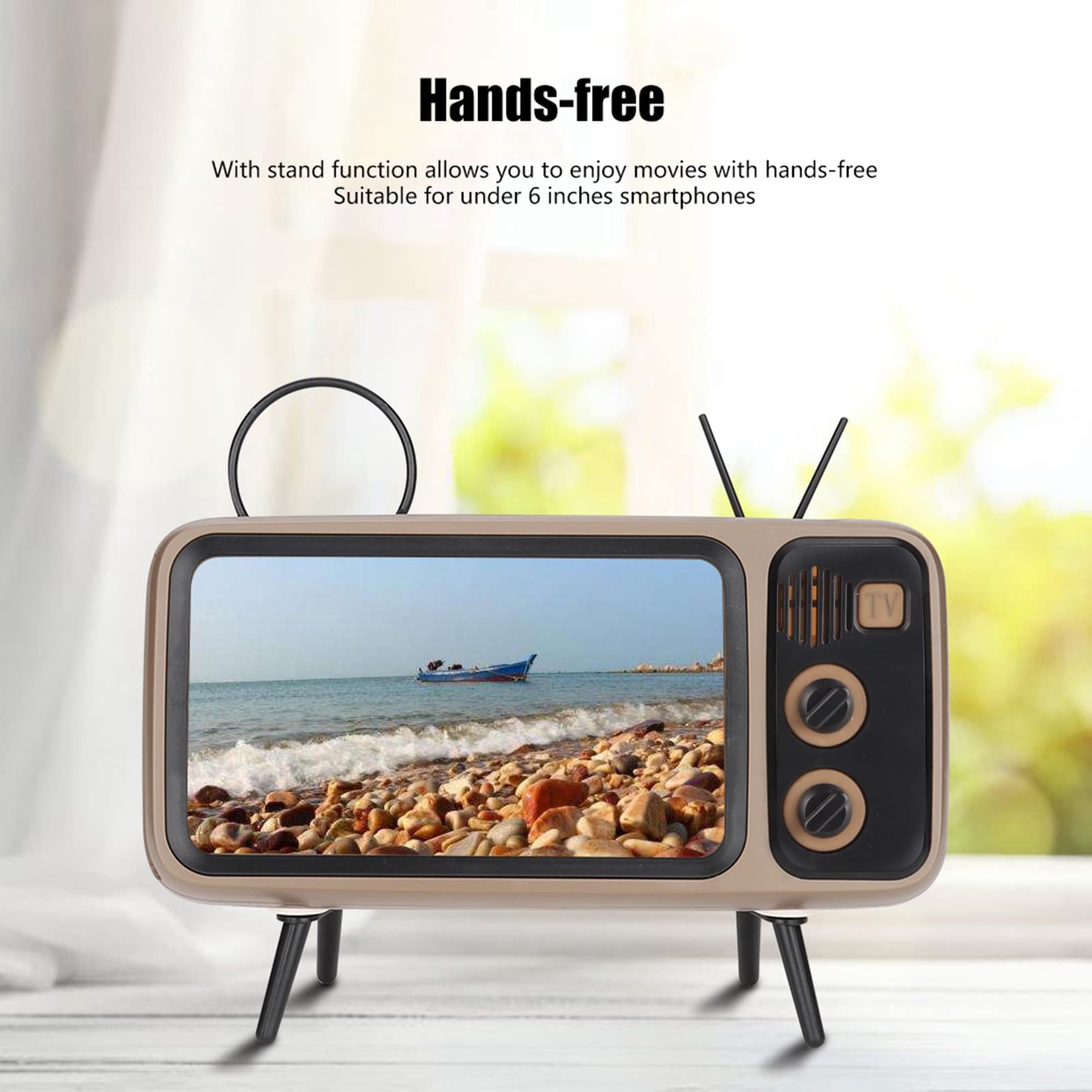 Amazon.co.jp: レトロスピーカー、レトロテレビ型HDステレオスピーカー