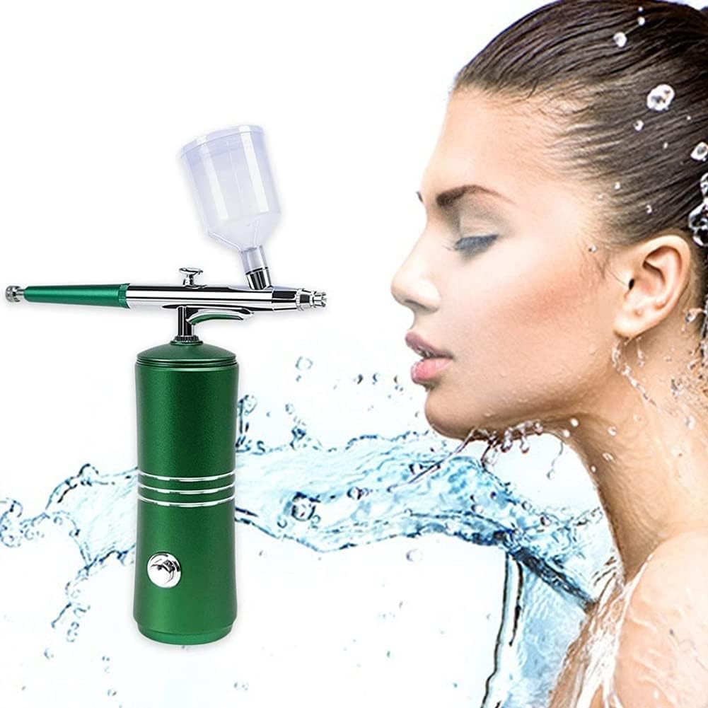 Airbrush Kit, Sanduby Portable Cordless Airbrush Makeup Kit Rechargeable Oxygen Spa Treatment Mist Nano Mist Sprayer Handheld Airbrush Spray Gun Gift for Lover