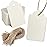 PH PERKHOMY 180 Pcs Glitter Brown Paper Gift Tags with String, Blank Price Tags for Gifts Crafts Wedding Christmas, Glitter Natural White