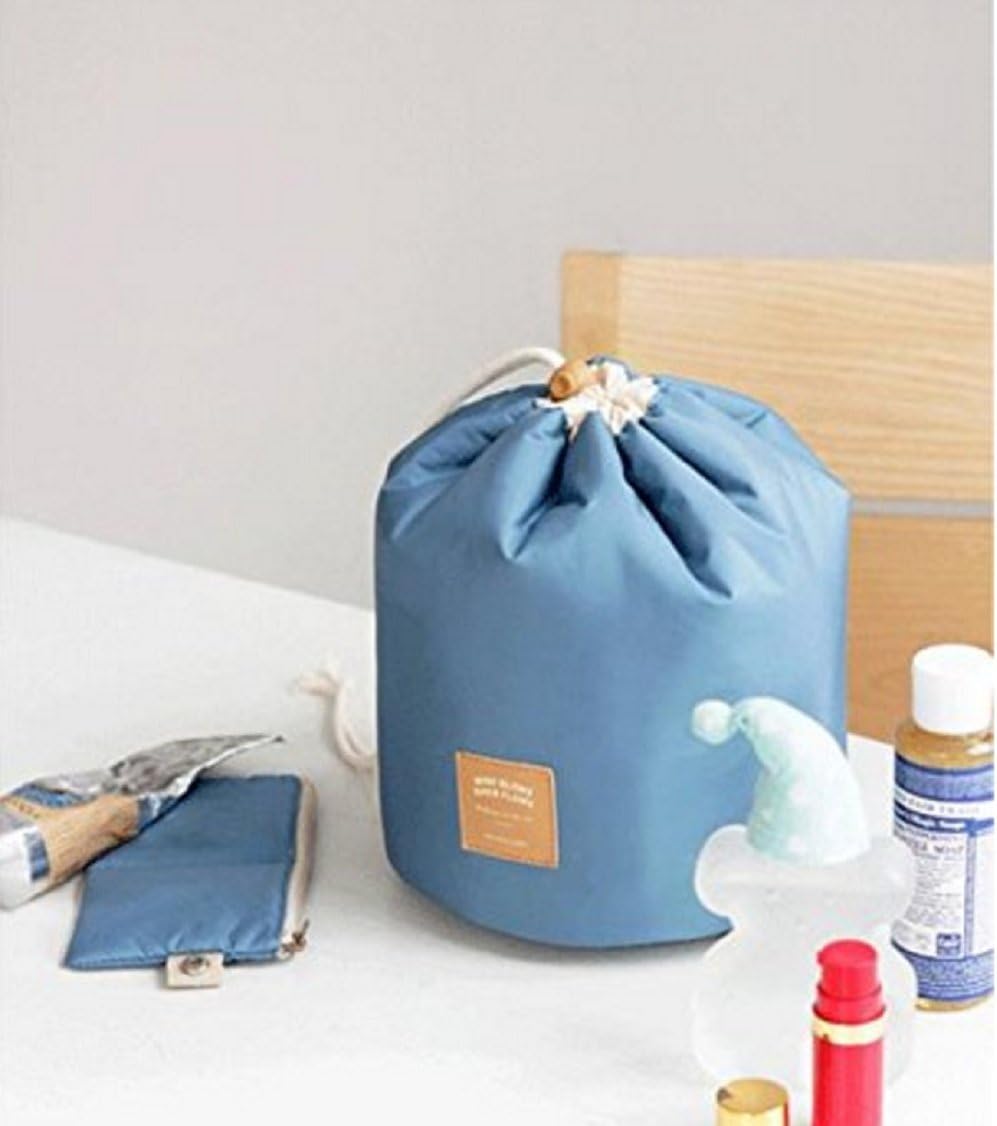 New Arrival Multi-pockets Spacious Comestic Bag Toiletry Organizer Wash Bag Makeup Storage Bag Transparant PVC Pouch Travel Essential Bag in Bag Big Enough Towels and Lingerie Pouch (Blue)