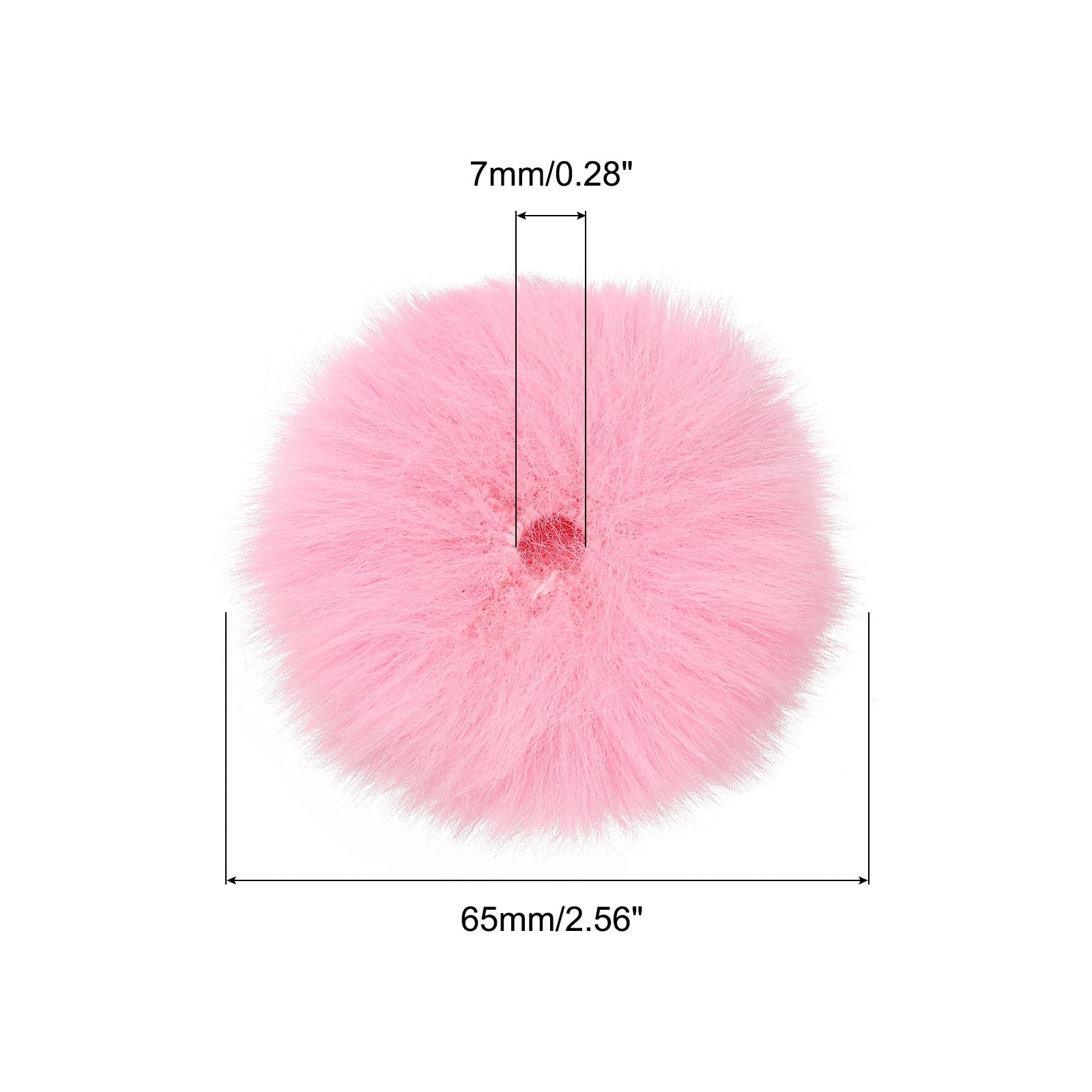 PATIKIL Furry Microphone Windscreen 8mm x 62mm Mic Cover Windshield for Indoor Outdoor Microphone Pink 2 Pack