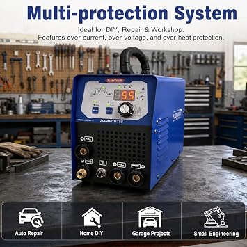 2 in 1 50A Plasma Cutter 160A Arc Welder Cut/MMA Combo Welder Machine | for DIY & Home Workshops | 2T/4T, IGBT, Gas Pre/Gas Post Flow 200ARCUT50