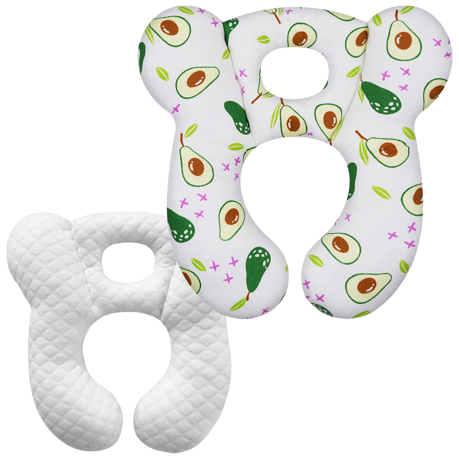 Baby Travel Pillow, Upgrade U-Shape Infant Pillow for Car Seat Pushchair and Stroller, Soft Comfortable Neck Support for Kids Newborn and Toddler - Avocado