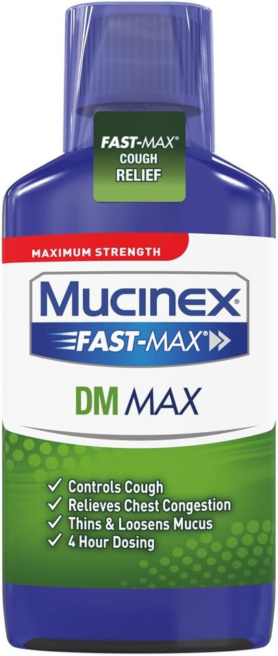 Mucinex FastMax DM Max Strength Cough Relief Liquid 6 Fl Oz