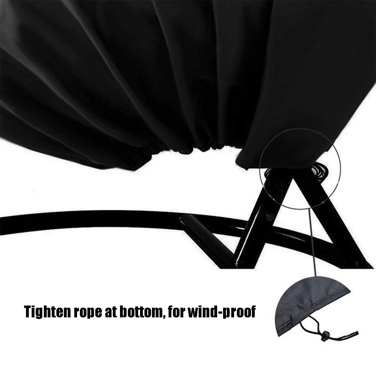 Coprisedia A Uovo Per Esterni - Impermeabile E Anti-UV, Con Cerniera, Per Altalene Da Giardino 190x115 Cm