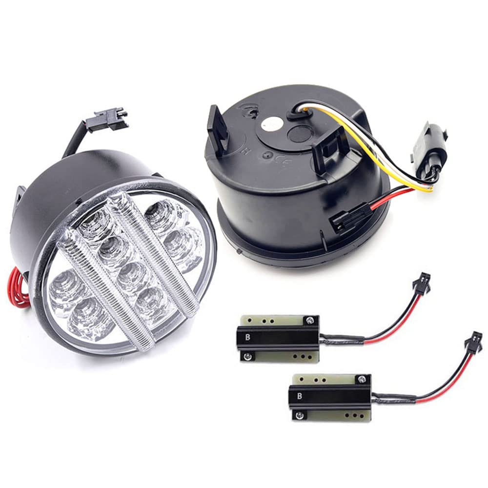 1Par para Jeep Wrangler JK 2007-2017 Conjunto De Señal De Giro LED Frontal Luces De Circulación Diurna Blanca Luz De Señal De Giro Ámbar,Clear Lens