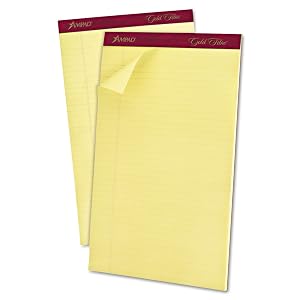 United STATIONERS OP Writing Pads Legal Wide Rule 50SH Canary 1 DZ