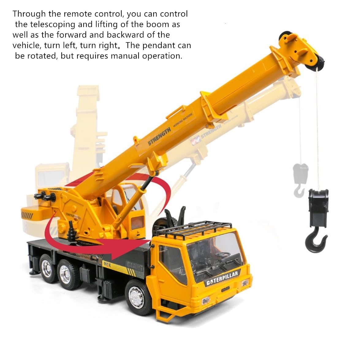 Tractor RC Excavadora De Control Remoto | Mini Excavadora Eléctrica Con Luz | 6 Canales | Incluye Batería Y Cable USB