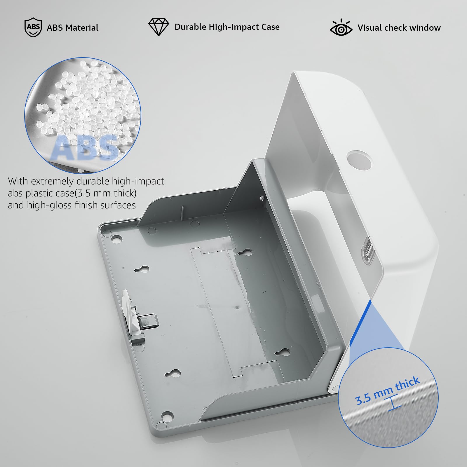 modunful Dispenser Carta Asciugamani a Parete, Distributore di Asciugamani per Tovaglioli Piegati 200+ Fogli, Dispenser Salviette Bagno Commerciale, Bianco