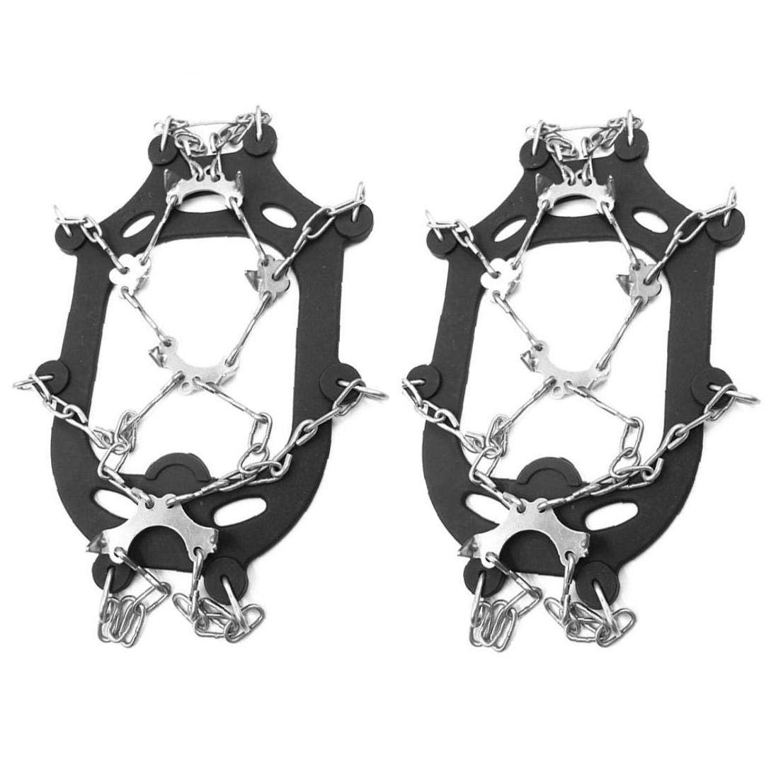 Crampons de Traction Crampons, poignées de Neige glacée pour Chaussures avec 23 Pointes en Acier Inoxydable pour la Marche, Le Jogging, l'escalade, la randonnée sur la Neige et la