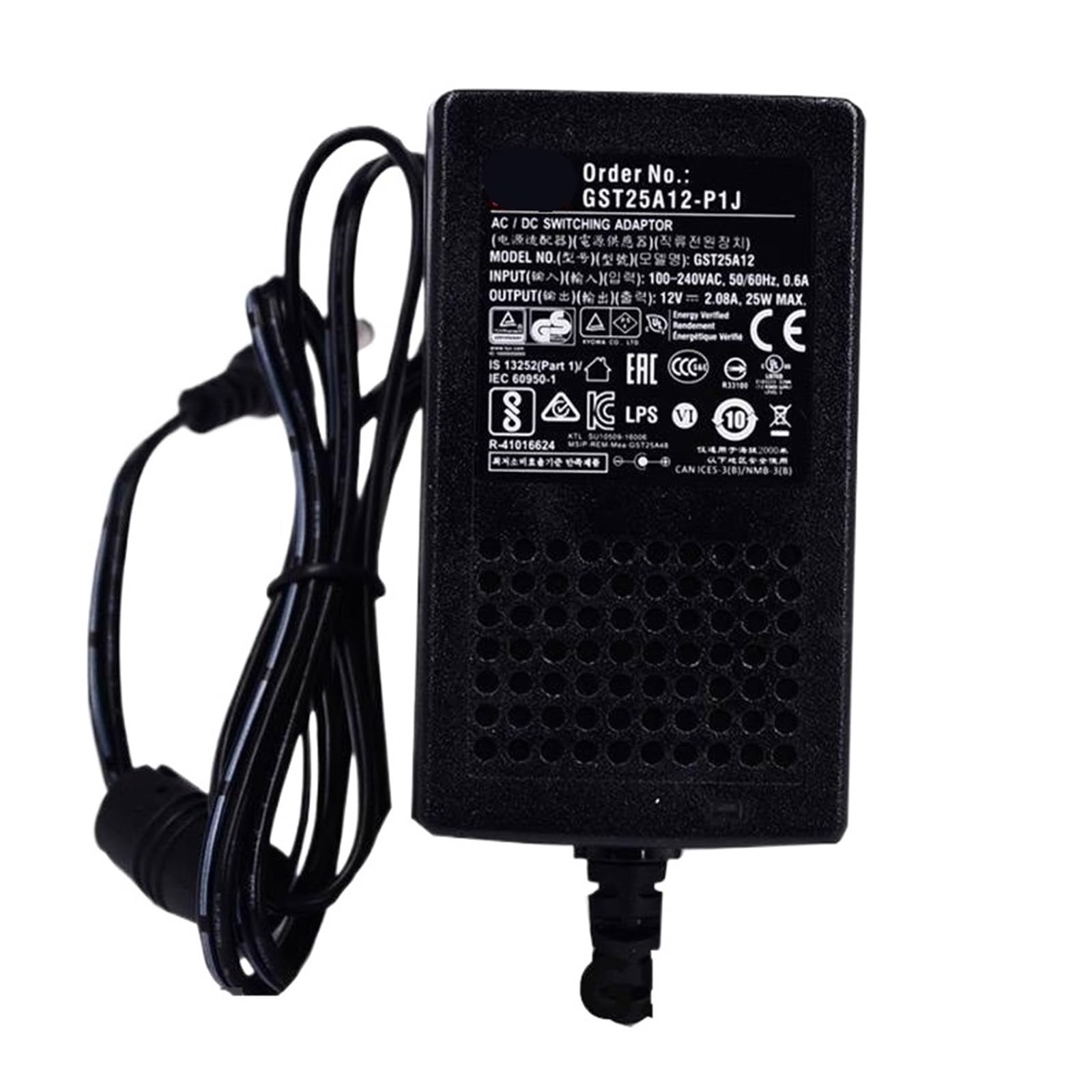 Bloc alimentation AC-DC GST25A05-P1J 5V 4A 20W à haute efficacité énergétique