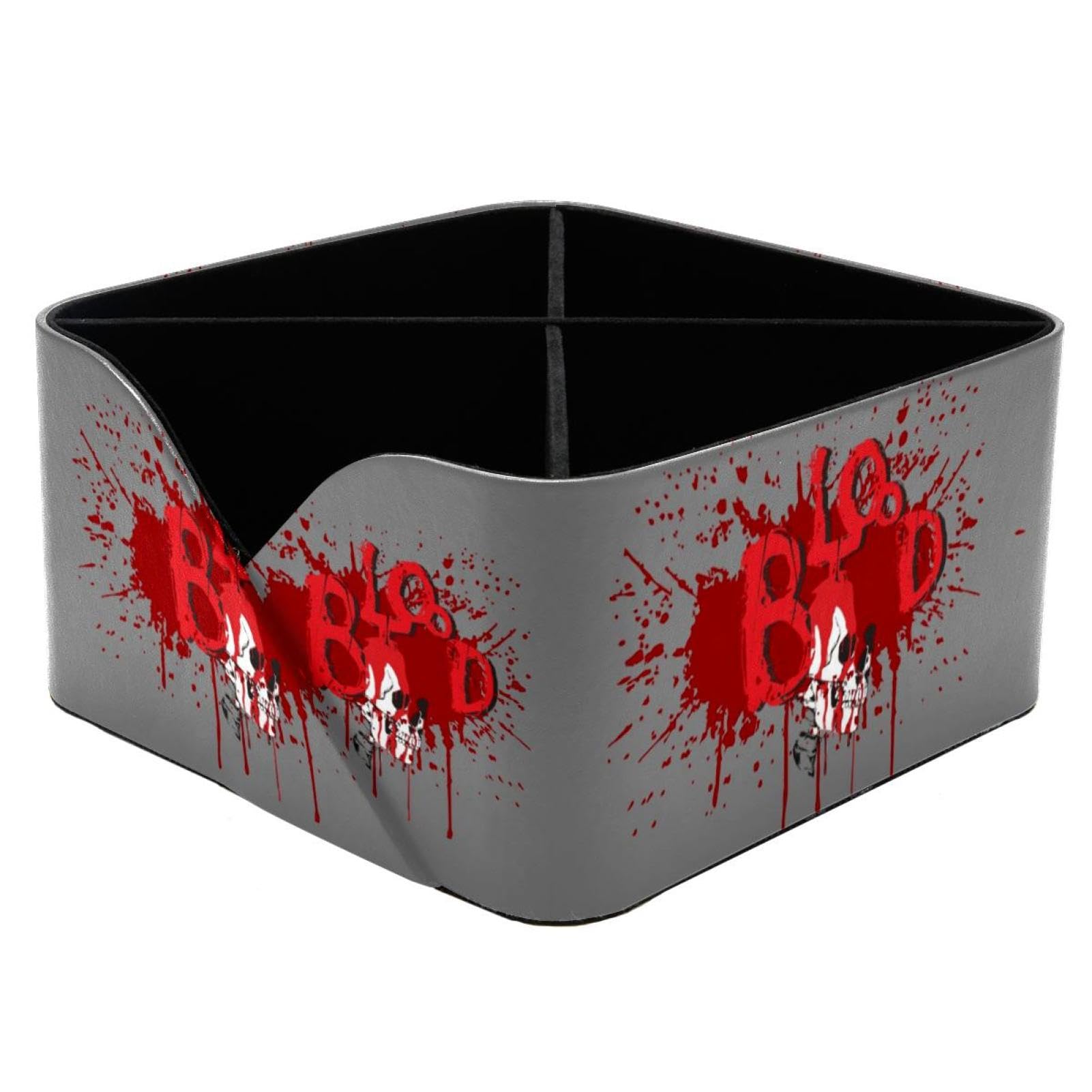 Organiseur de bureau rectangulaire tête de mort pour papeterie et cosmétiques