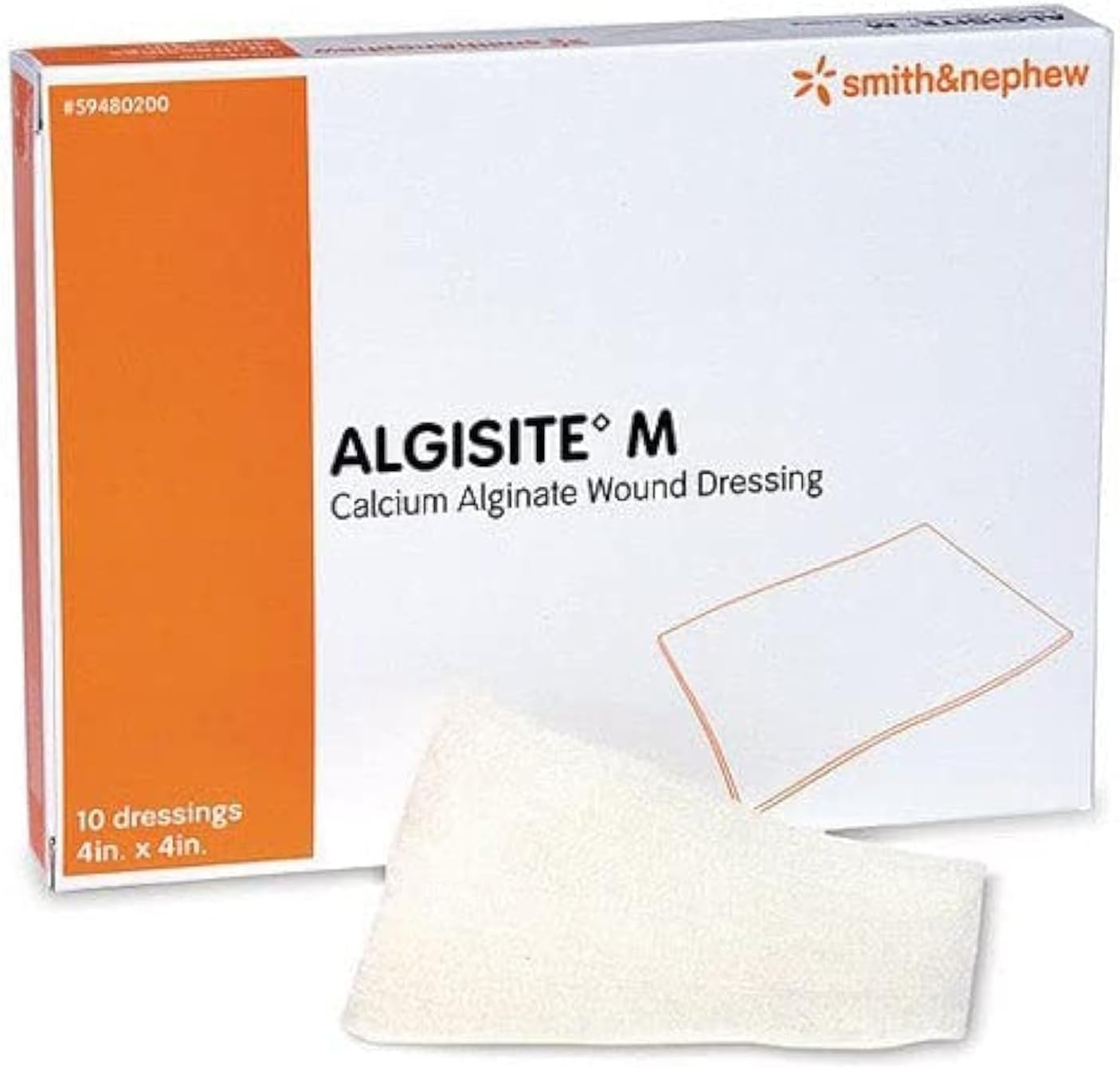 Smith and Nephew Algisite M-Calcium Alginate Dressing 4 Inches X 4 Inches - 10 Ea