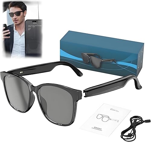 Vista 8 de Hy C8 PRO - Lentes inteligentes multifuncionales AI Bluetooth, Hy-C8 Pro, 2025 nuevos auriculares inalámbricos Ai Smart Smart para escuchar música