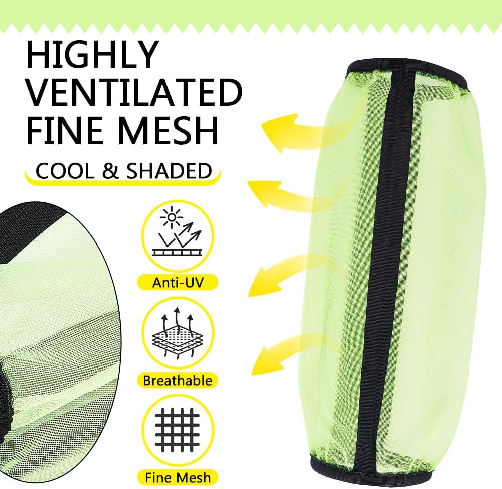 NBEADS 4 Pcs Fly Boots for Horses, Non-Slip Breathable Horse Fly Boots Mesh Horse Fly Leggings for Preventing Flies from Biting Horses Accessories, Green Yellow