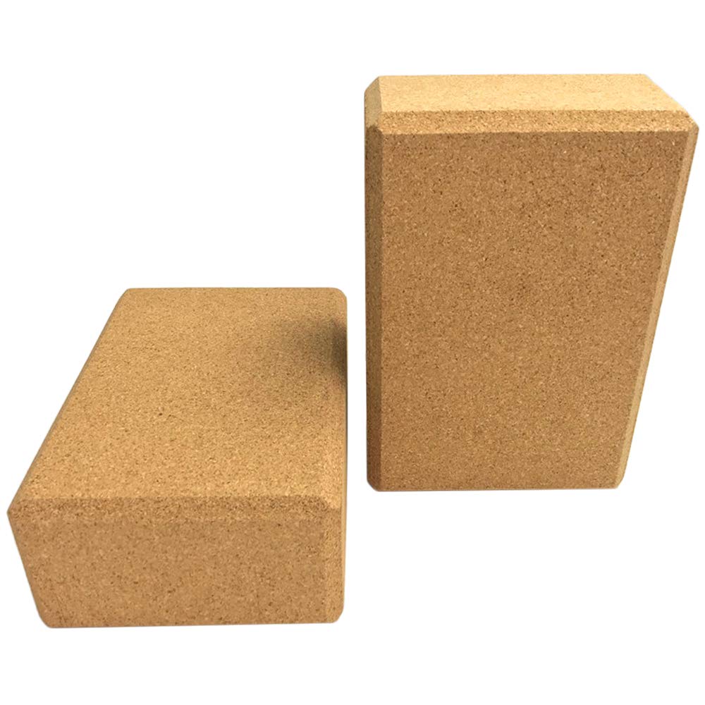 Yoga Cork Blocks Stretching Strap Wood Mattoni Fascia Cintura Regolabile