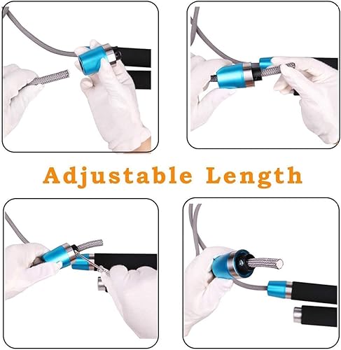 Miniatura 4 de BlitzBite - Cuerdas de salto con peso profesional de 1.41 libras, cuerda de saltar de velocidad ajustable, rodamientos de bolas con asas